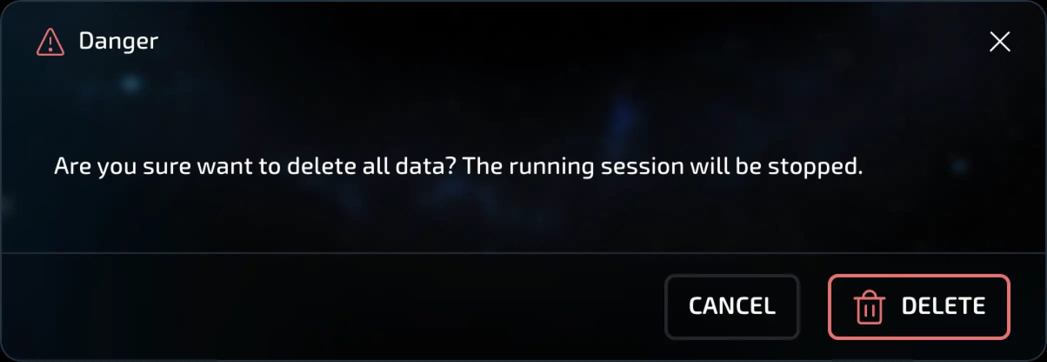 delete all data