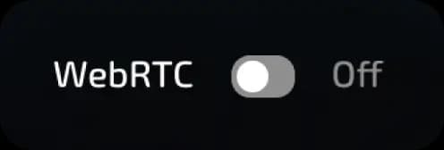webRTC off